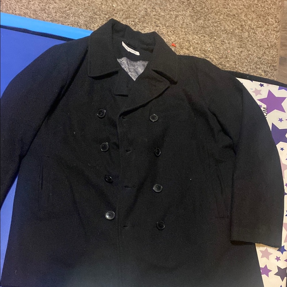 🧥 Calvin Klein Black Pea Coat